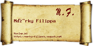 Márky Filippa névjegykártya